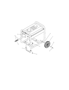 Wheel Kit Diagram and Parts List for 030252  Briggs and Stratton Generator
